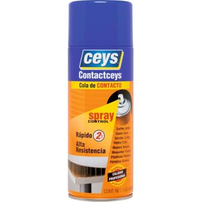 ceys Contact Cola de Contacto Spray Alta Resistencia 400 ml Alta resistencia a la temperatura y la humedad ceys Contact Cola de Contacto Spray Alta Resistencia 400 ml Alta resistencia a la temperatura y la humedad
