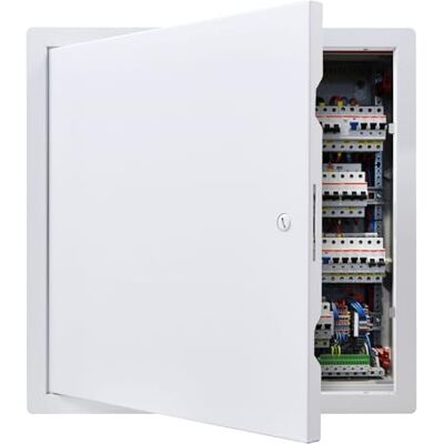 VEVOR Trampilla de Inspección 366x366 mm de Acero Galvanizado, Puerta de Acceso para Paneles de Yeso, con Pestillo de Destornillador, para Instalación de Fontanería y Electricidad en Techos, Blanco VEVOR Trampilla de Inspección 366x366 mm de Acero Galvanizado, Puerta de Acceso para Paneles de Yeso, con Pestillo de Destornillador, para Instalación de Fontanería y Electricidad en Techos, Blanco