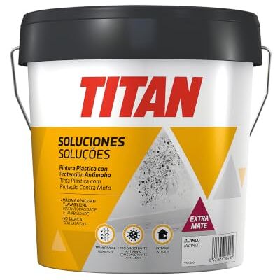Titan Soluciones Pintura con Protección ANTIMOHO Blanco Mate 10L Titan Soluciones Pintura con Protección ANTIMOHO Blanco Mate 10L