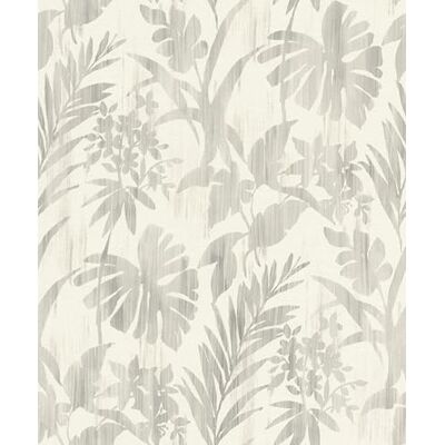 Rasch Beachhouse Papel pintado, diseño de hojas, color gris sobre fondo claro Rasch Beachhouse Papel pintado, diseño de hojas, color gris sobre fondo claro