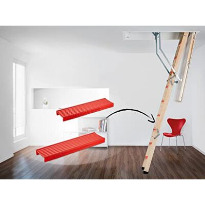 Roto Protector para escaleras (diseño de ángel escalera, cuadro, para escaleras, color rojo Roto Protector para escaleras (diseño de ángel escalera, cuadro, para escaleras, color rojo