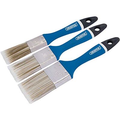 Draper Tools PB/SAT/100s/Set paint-brush Set, Azul, juego de 3 piezas Draper Tools PB/SAT/100s/Set paint-brush Set, Azul, juego de 3 piezas