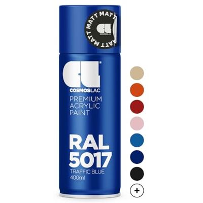 COSMOS LAC Spray Premium Acrylic Mate Ral 400 Ml (RAL 5017 Azul tráfico) COSMOS LAC Spray Premium Acrylic Mate Ral 400 Ml (RAL 5017 Azul tráfico)