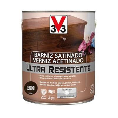 V33 BARNIZ INTERIOR ULTRA RESISTENTE SATINADO WENGUÉ 2,5L V33 BARNIZ INTERIOR ULTRA RESISTENTE SATINADO WENGUÉ 2,5L