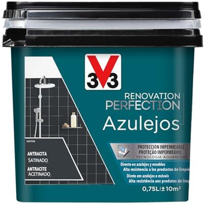 V33 Esmalte Renovation Perfection Azulejos Antracita Satinado 0,75L V33 Esmalte Renovation Perfection Azulejos Antracita Satinado 0,75L