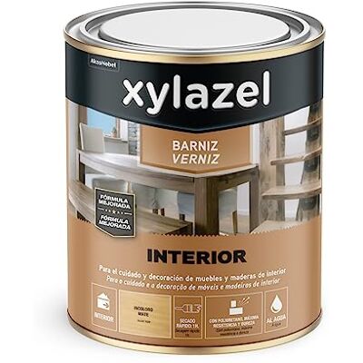 XYLAZEL Barniz Interior al Agua Brillante Roble 750 ml XYLAZEL Barniz Interior al Agua Brillante Roble 750 ml
