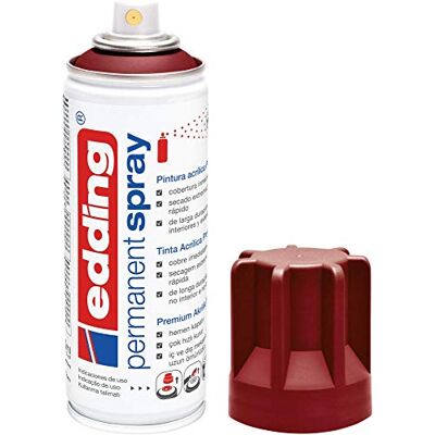 Edding Spray Permanente de Pintura Acrílica 200 ml Rojo Púrpura Mate Edding Spray Permanente de Pintura Acrílica 200 ml Rojo Púrpura Mate
