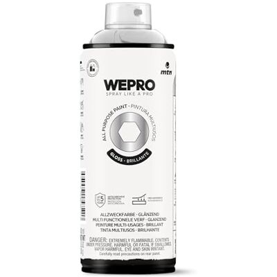 Montana Colors MTN WEPRO Solvent Brillante WM-101 Plata Brillante, Spray 400ml Montana Colors MTN WEPRO Solvent Brillante WM-101 Plata Brillante, Spray 400ml