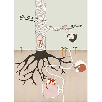 Rasch Papel pintado – Papel pintado fotográfico sobre fieltro con árbol y zorros en beige, marrón y blanco de la colección Onszelf Stories – 2,80 m x 2,00 m (largo x ancho) Rasch Papel pintado – Papel pintado fotográfico sobre fieltro con árbol y zorros en beige, marrón y blanco de la colección Onszelf Stories – 2,80 m x 2,00 m (largo x ancho)