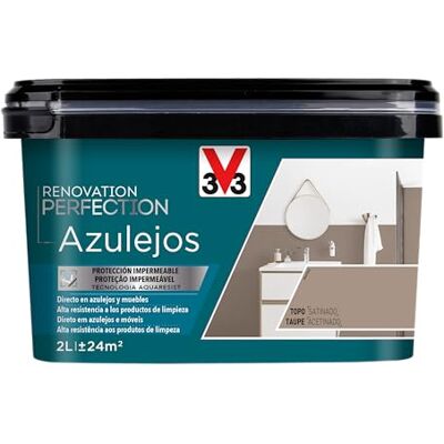V33 Esmalte Renovation Perfection Azulejos Topo Satinado 2L V33 Esmalte Renovation Perfection Azulejos Topo Satinado 2L