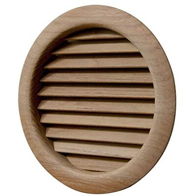 La Ventilazione Ventilación Rejilla de ventilación redonda (madera de teca, diámetro de 140 mm) La Ventilazione Ventilación Rejilla de ventilación redonda (madera de teca, diámetro de 140 mm)