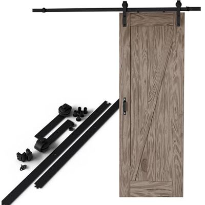 Amig Kit puerta corredera madera Guía 300 cm acero negro Capacidad 100 kg Movimiento fluido y resistente Montaje sencillo Mod. Amig Kit puerta corredera madera Guía 300 cm acero negro Capacidad 100 kg Movimiento fluido y resistente Montaje sencillo Mod.