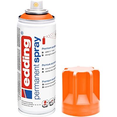 Edding 5200-966 Spray Permanente de Pintura Acrílica 200 ml Naranja Neón Mate Edding 5200-966 Spray Permanente de Pintura Acrílica 200 ml Naranja Neón Mate