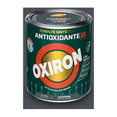 OXIRON Esmalte Antioxidante Liso Satinado Gris Medio 750 ml OXIRON Esmalte Antioxidante Liso Satinado Gris Medio 750 ml