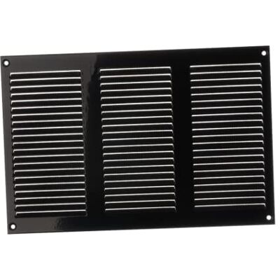 EUROPLAST 300x200mm Rejilla de Ventilación con Mosquitera Rejillas de Aireación Metálicas Acero, Negro EUROPLAST 300x200mm Rejilla de Ventilación con Mosquitera Rejillas de Aireación Metálicas Acero, Negro