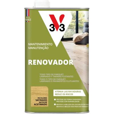 V33 Renovador para parquet y laminados incoloro satinado 1l V33 Renovador para parquet y laminados incoloro satinado 1l