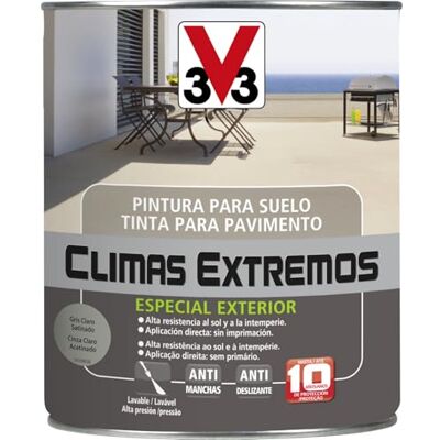 V33 PINTURA SUELOS CLIMAS EXTREMOS SATINADO GRIS CLARO 0,5L V33 PINTURA SUELOS CLIMAS EXTREMOS SATINADO GRIS CLARO 0,5L