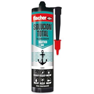 fischer Solución Total Náutico Pegamento fuerte para entornos húmedos Adhesivo Elástico para Construcción y Náutica Resistente al Agua y Pintable 290ml Blanco fischer Solución Total Náutico Pegamento fuerte para entornos húmedos Adhesivo Elástico para Construcción y Náutica Resistente al Agua y Pintable 290ml Blanco