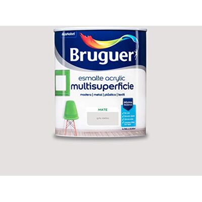 Bruguer - Acrílico Multisuperficie Mate - Gris niebla - 750 ml - Pintura Bruguer - Acrílico Multisuperficie Mate - Gris niebla - 750 ml - Pintura