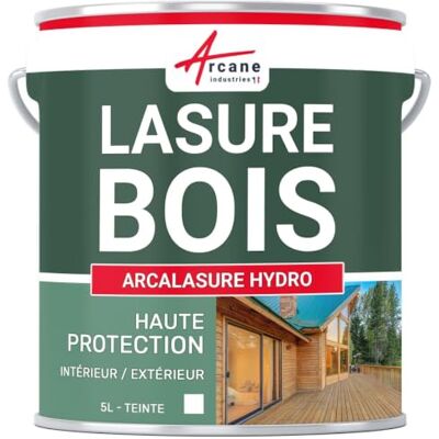 ARCANE INDUSTRIES Lasur Madera Exterior Interior Satinado Resiste UV 5 L Blanco Lasur para Madera Interior y Exterior, Satinado, Resiste Uv e Intemperie, Protege la Madera ARCANE INDUSTRIES Lasur Madera Exterior Interior Satinado Resiste UV 5 L Blanco Lasur para Madera Interior y Exterior, Satinado, Resiste Uv e Intemperie, Protege la Madera