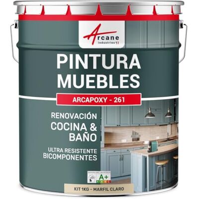 ARCANE INDUSTRIES Pintura Muebles Cocina y Baño 1 kg Marfil Claro ARCANE INDUSTRIES Pintura Muebles Cocina y Baño 1 kg Marfil Claro