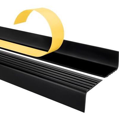 Garmin Perfil de Borde de Escalera PVC 40x25 mm Negro, 130 cm Garmin Perfil de Borde de Escalera PVC 40x25 mm Negro, 130 cm