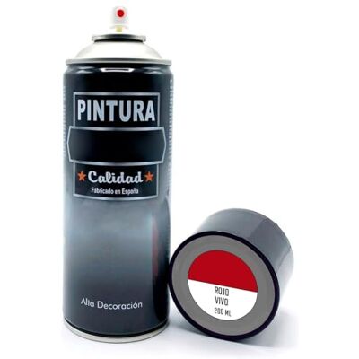 AC Bote de Pintura en Spray Fabricado en España Ideal para cualquier superficie, Madera, Metal, Cartón, Piedra o Cerámica Capidad de 200 ML Color Rojo Vivo AC Bote de Pintura en Spray Fabricado en España Ideal para cualquier superficie, Madera, Metal, Cartón, Piedra o Cerámica Capidad de 200 ML Color Rojo Vivo