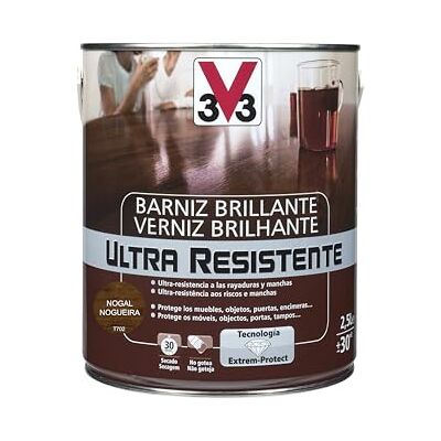 V33 BARNIZ INTERIOR ULTRA RESISTENTE BRILLANTE NOGAL 2,5L V33 BARNIZ INTERIOR ULTRA RESISTENTE BRILLANTE NOGAL 2,5L