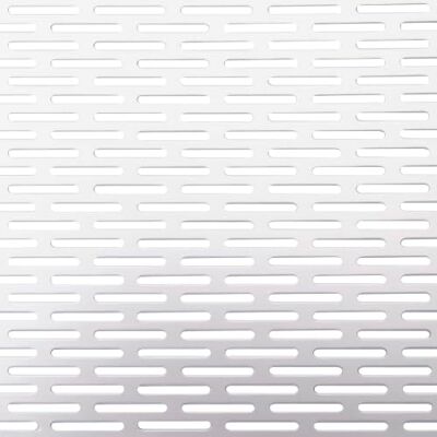Alberts Chapa Perforada, Ranura, Aluminio, anodizado Plateado, 250 x 500 x 0,8 mm Alberts Chapa Perforada, Ranura, Aluminio, anodizado Plateado, 250 x 500 x 0,8 mm