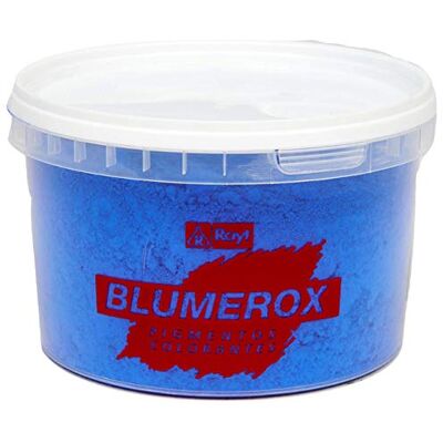 Blumerox Rayt 1183-71 Polvo para Interiores Cemento Blanco o Gris, Cal y Yeso. Altísimo Poder colorante. Pigmentos de Primera Calidad. Color Azul 05, 450gr Blumerox Rayt 1183-71 Polvo para Interiores Cemento Blanco o Gris, Cal y Yeso. Altísimo Poder colorante. Pigmentos de Primera Calidad. Color Azul 05, 450gr