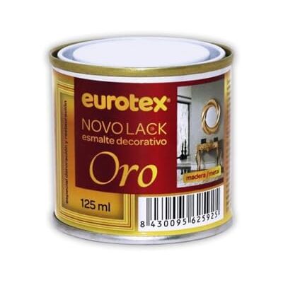 EUROTEX Pintura dorada o plateada para madera y metal Novolack Esmalte Oro o Plata 125ml Diseñado para manualidades y alta decoración, posee pigmentos NO tóxicos EUROTEX Pintura dorada o plateada para madera y metal Novolack Esmalte Oro o Plata 125ml Diseñado para manualidades y alta decoración, posee pigmentos NO tóxicos