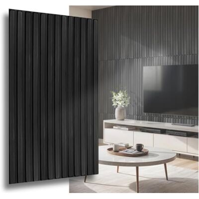 I K H E MALARKA Lote de 40 paneles de techo XL en poliestireno 3D, decorativos, imitación de laminillas de poliestireno dorado, revestimiento de pared, 3 mm de espesor, 100 x 50 cm, 20 m², negros I K H E MALARKA Lote de 40 paneles de techo XL en poliestireno 3D, decorativos, imitación de laminillas de poliestireno dorado, revestimiento de pared, 3 mm de espesor, 100 x 50 cm, 20 m², negros