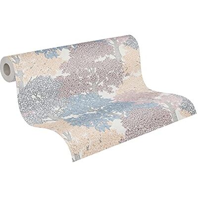 Architects Paper 377534 Papel pintado para pared (10,05 x 0,53 m), diseño floral, color azul y naranja Architects Paper 377534 Papel pintado para pared (10,05 x 0,53 m), diseño floral, color azul y naranja