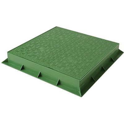 First Plast tcdp30 V-y marco con tapa pedonabile (PVC, Verde, 300 x 300 mm First Plast tcdp30 V-y marco con tapa pedonabile (PVC, Verde, 300 x 300 mm