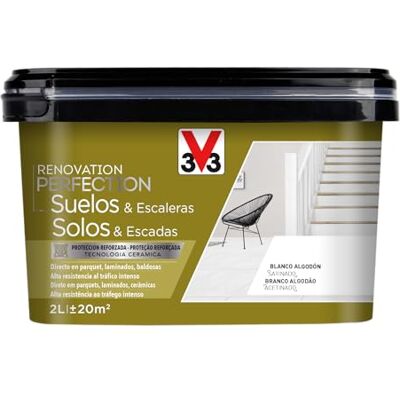 V33 Esmalte Renovation Perfection Suelos Blanco Algodón Satinado 2L V33 Esmalte Renovation Perfection Suelos Blanco Algodón Satinado 2L