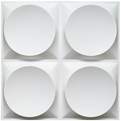 Art3d Paneles 3D Superficie Lunar Blanco Mate Art3d Paneles 3D Superficie Lunar Blanco Mate