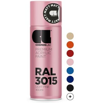 COSMOS LAC Spray Premium Acrylic Mate Ral 400 Ml (RAL 3015 Rosa claro) COSMOS LAC Spray Premium Acrylic Mate Ral 400 Ml (RAL 3015 Rosa claro)