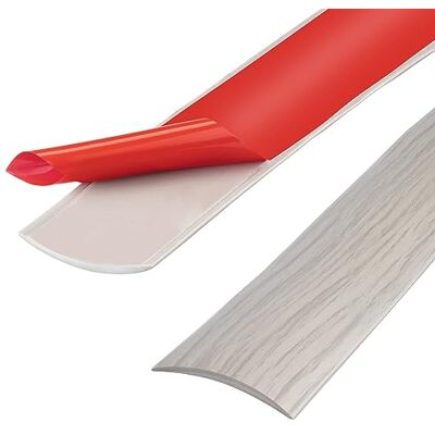 ztowoto Tira de umbral de PVC de 400cm, tiras de transición de piso, tiras de cubierta de piso laminado, tira divisoria de puerta de piso autoadhesiva (4cm, 400cm-Grano de madera de fresno) ztowoto Tira de umbral de PVC de 400cm, tiras de transición de piso, tiras de cubierta de piso laminado, tira divisoria de puerta de piso autoadhesiva (4cm, 400cm-Grano de madera de fresno)