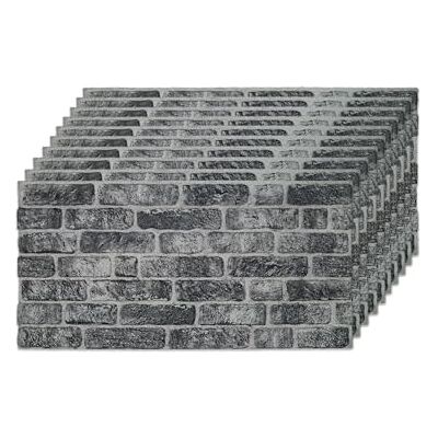 IZODEKOR Revestimiento de pared 3D de poliestireno expandido, aspecto de piedra, para salpicadero de cocina, baño, balcón, dormitorio, salón y terraza, blanco, negro y gris (Alte Stadt) (10 paneles) IZODEKOR Revestimiento de pared 3D de poliestireno expandido, aspecto de piedra, para salpicadero de cocina, baño, balcón, dormitorio, salón y terraza, blanco, negro y gris (Alte Stadt) (10 paneles)