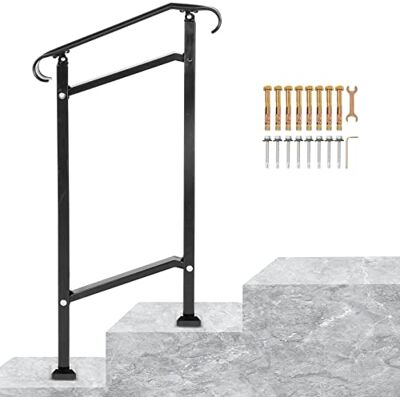 VEVOR Barandilla de Escalera Exterior 50 x 13,5 x 108 cm Barandilla de Hierro Forjado Altura y Ángulo Ajustable Pasamanos Exterior Portal para 1 Escalón Barandilla de Escalera Negro Entrada Jardín VEVOR Barandilla de Escalera Exterior 50 x 13,5 x 108 cm Barandilla de Hierro Forjado Altura y Ángulo Ajustable Pasamanos Exterior Portal para 1 Escalón Barandilla de Escalera Negro Entrada Jardín