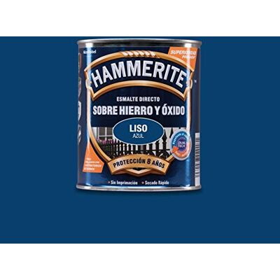 Hammerite Esmalte Metálico Liso Brillante, Azul, 750 ml (Paquete de 1) Hammerite Esmalte Metálico Liso Brillante, Azul, 750 ml (Paquete de 1)