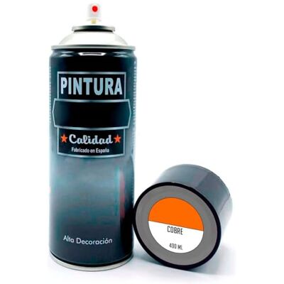 AC Bote de Pintura en Spray Fabricado en España Ideal para cualquier superficie, Madera, Metal, Cartón, Piedra o Cerámica Capidad de 400 ML Color Cobre AC Bote de Pintura en Spray Fabricado en España Ideal para cualquier superficie, Madera, Metal, Cartón, Piedra o Cerámica Capidad de 400 ML Color Cobre
