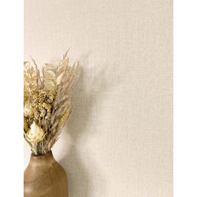 Newroom papel pintado beige liso efecto lino para salón Newroom papel pintado beige liso efecto lino para salón