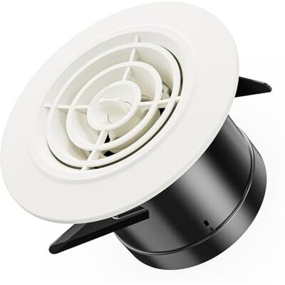 Hon&Guan Ø 75mm Rejilla de Ventilación Redonda, ABS Difusor de Ventilacion de Techo Redondo, Ajustable Difusor de Techo para Baño, Cocina, Chimenea, Horno, Campana Extractora, Blanco Hon&Guan Ø 75mm Rejilla de Ventilación Redonda, ABS Difusor de Ventilacion de Techo Redondo, Ajustable Difusor de Techo para Baño, Cocina, Chimenea, Horno, Campana Extractora, Blanco