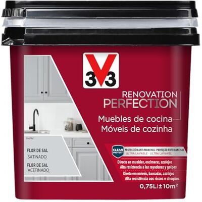 V33 Esmalte Renovation Perfection Cocina Flor De sal Satinado 0,75L V33 Esmalte Renovation Perfection Cocina Flor De sal Satinado 0,75L