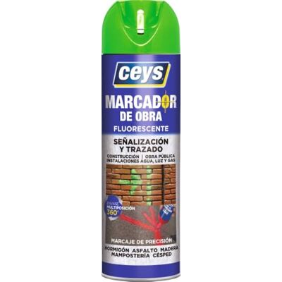 ceys Spray Marcador de Obra Verde Alta Visibilidad 500 ml ceys Spray Marcador de Obra Verde Alta Visibilidad 500 ml