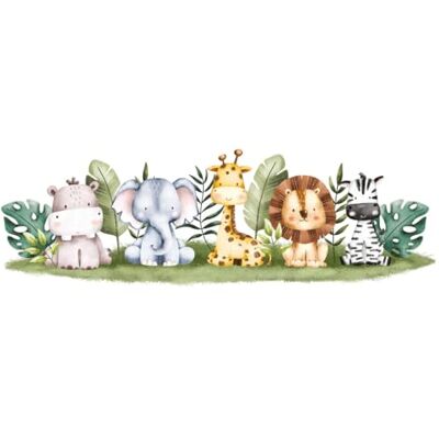 A.S. Création Papel pintado Little Zoo 3,75 m x 2,50 m WALLLOVE Papel pintado para dormitorio infantil con animales en colores, incluye cola A.S. Création Papel pintado Little Zoo 3,75 m x 2,50 m WALLLOVE Papel pintado para dormitorio infantil con animales en colores, incluye cola