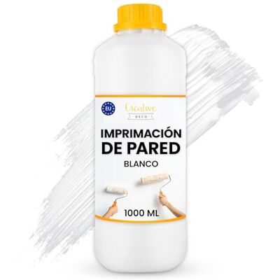 Creative Imprimación de Pintura 1L Blanca para Paredes y Techos Primer Creative Imprimación de Pintura 1L Blanca para Paredes y Techos Primer
