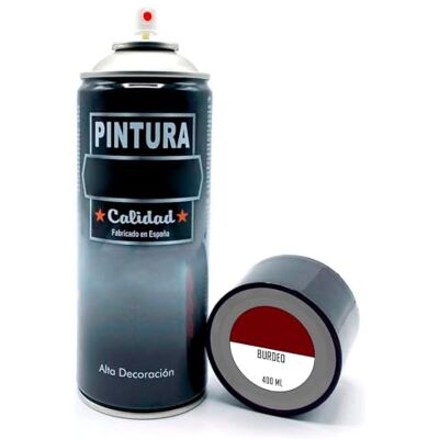 AC Bote de Pintura en Spray Fabricado en España Ideal para cualquier superficie, Madera, Metal, Cartón, Piedra o Cerámica Capidad de 400 ML Color Burdeos AC Bote de Pintura en Spray Fabricado en España Ideal para cualquier superficie, Madera, Metal, Cartón, Piedra o Cerámica Capidad de 400 ML Color Burdeos