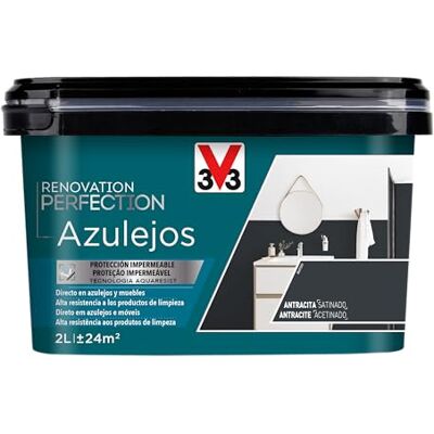 V33 Esmalte Renovation Perfection Azulejos Antracita Satinado 2L V33 Esmalte Renovation Perfection Azulejos Antracita Satinado 2L